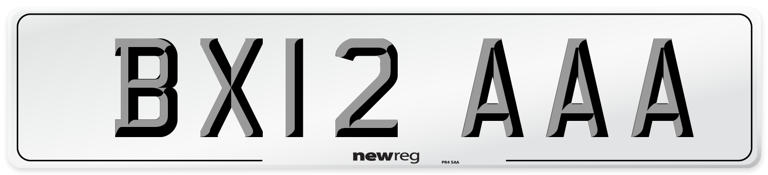 BX12 AAA Number Plate from New Reg
